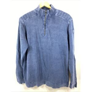 Retrofit Blue 1/4 Zip Factory Distressed Sweater Men’s Size Large 44”